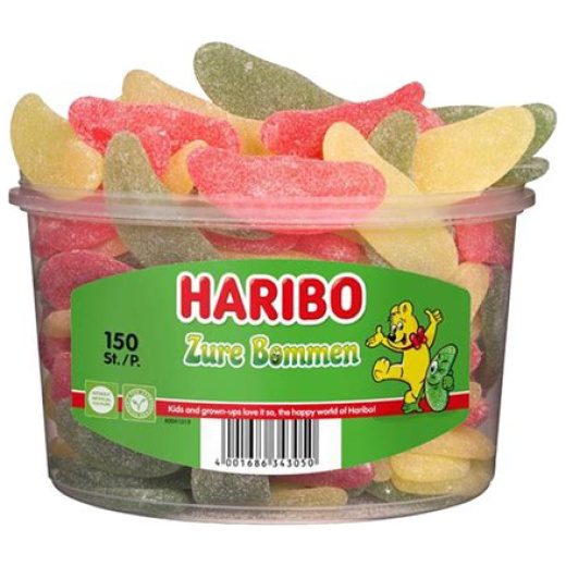 Haribo Zure Bommen 150st Tubo