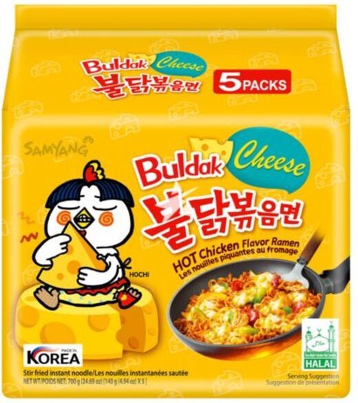Samyang Buldak Cheese Hot Chicken Ramen 5x140gr